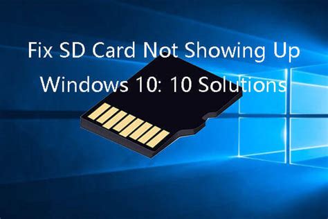 micro sd card not showing up windows 10|How to Fix SD Card Not Detected on Windows 10 in .